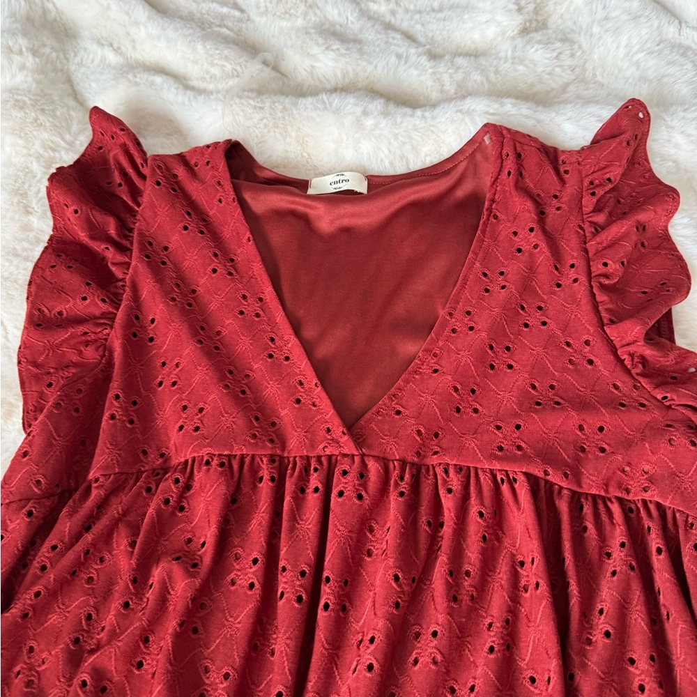 Entro Rust Red Garment with Soft Texture - Picture 2 of 6